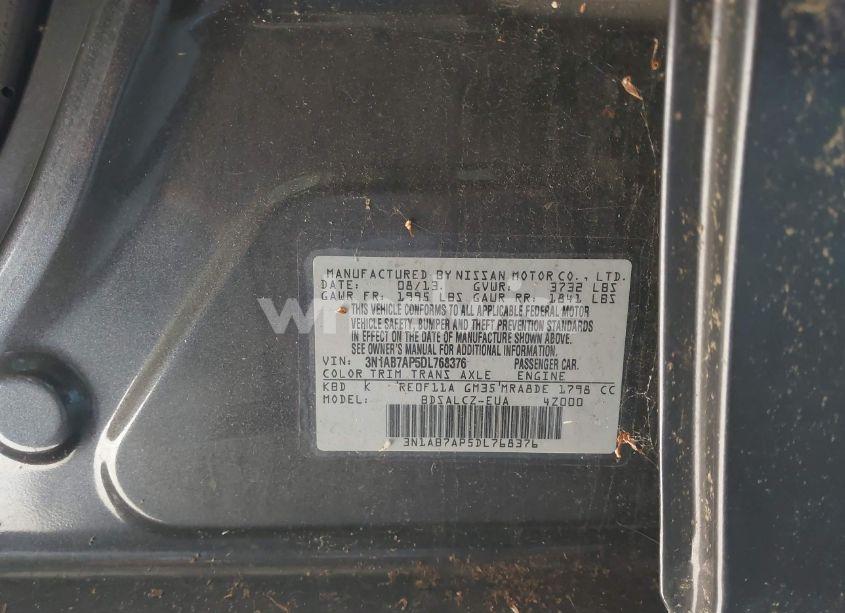 Photo 9 of 2013 Nissan Sentra S (VIN 3N1AB7AP5DL768376)