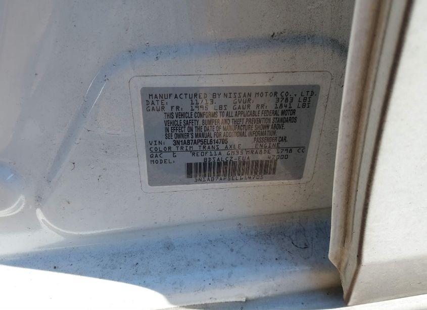 Photo 9 of 2014 Nissan Sentra S (VIN 3N1AB7AP5EL614705)