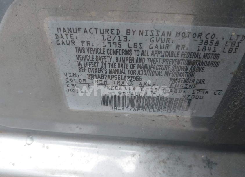 Photo 9 of 2014 Nissan Sentra SR (VIN 3N1AB7AP5EL627955)