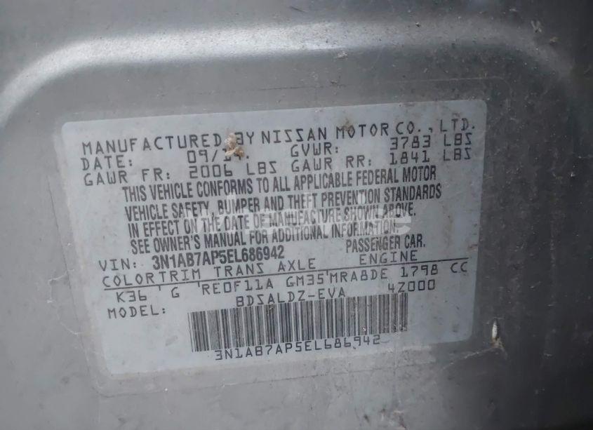 Photo 9 of 2014 Nissan Sentra SV (VIN 3N1AB7AP5EL686942)