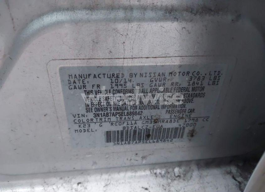 Photo 9 of 2014 Nissan Sentra S (VIN 3N1AB7AP5EL689842)