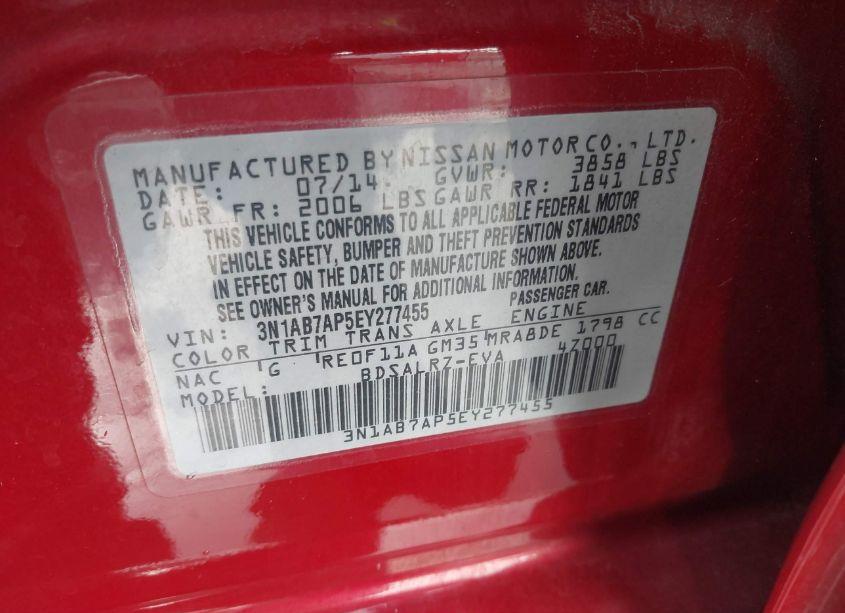 Photo 9 of 2014 Nissan Sentra SR (VIN 3N1AB7AP5EY277455)