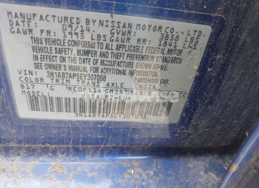 Photo 9 of 2014 Nissan Sentra SR (VIN 3N1AB7AP5EY307098)