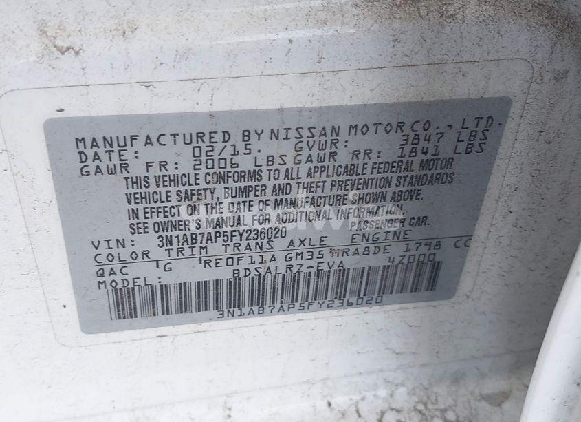 Photo 9 of 2015 Nissan Sentra SR (VIN 3N1AB7AP5FY236020)