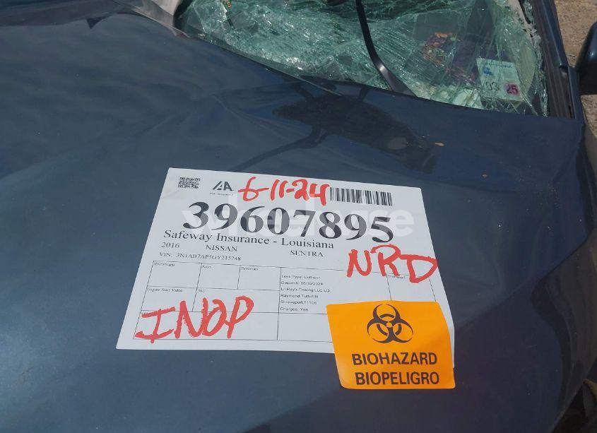 Photo 5 of 2016 Nissan Sentra FE+ S/S/SL/SR/SV (VIN 3N1AB7AP5GY215248)