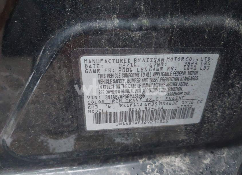 Photo 9 of 2016 Nissan Sentra S (VIN 3N1AB7AP5GY234365)