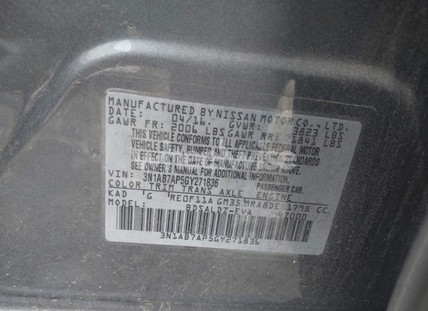 Photo 9 of 2016 Nissan Sentra SV (VIN 3N1AB7AP5GY271836)