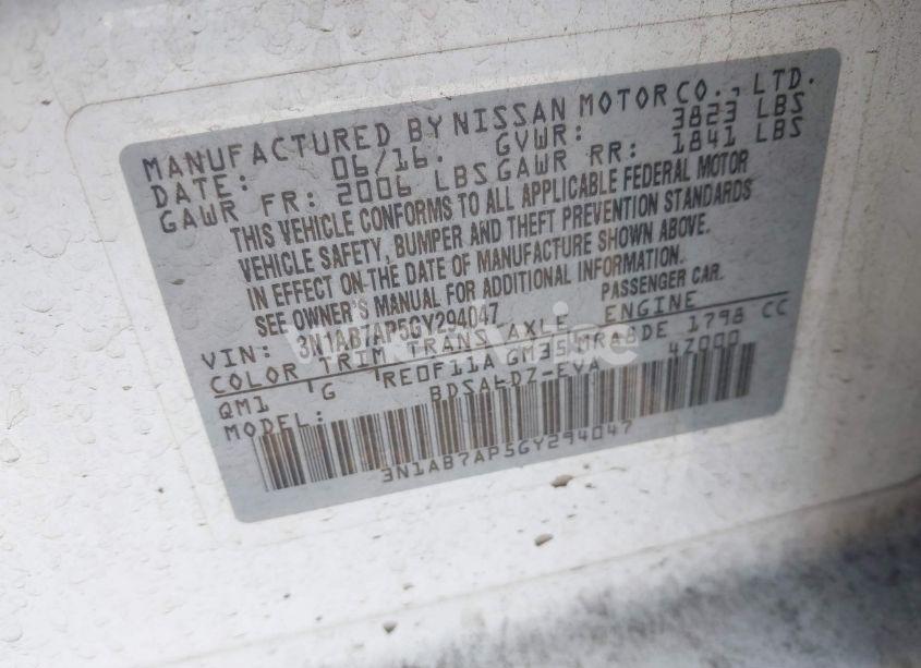 Photo 9 of 2016 Nissan Sentra SV (VIN 3N1AB7AP5GY294047)