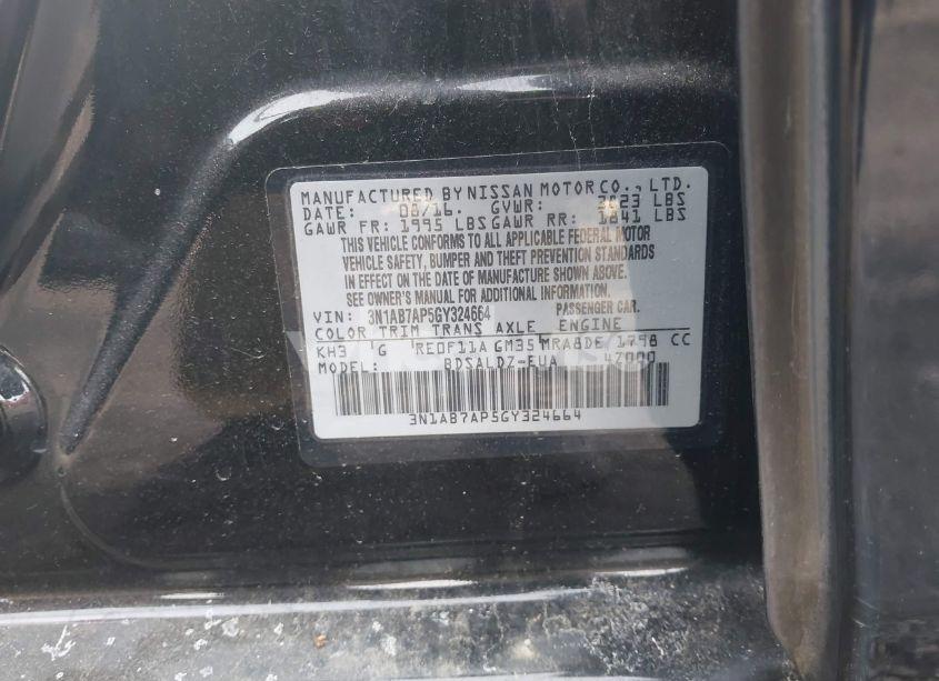 Photo 9 of 2016 Nissan Sentra SV (VIN 3N1AB7AP5GY324664)