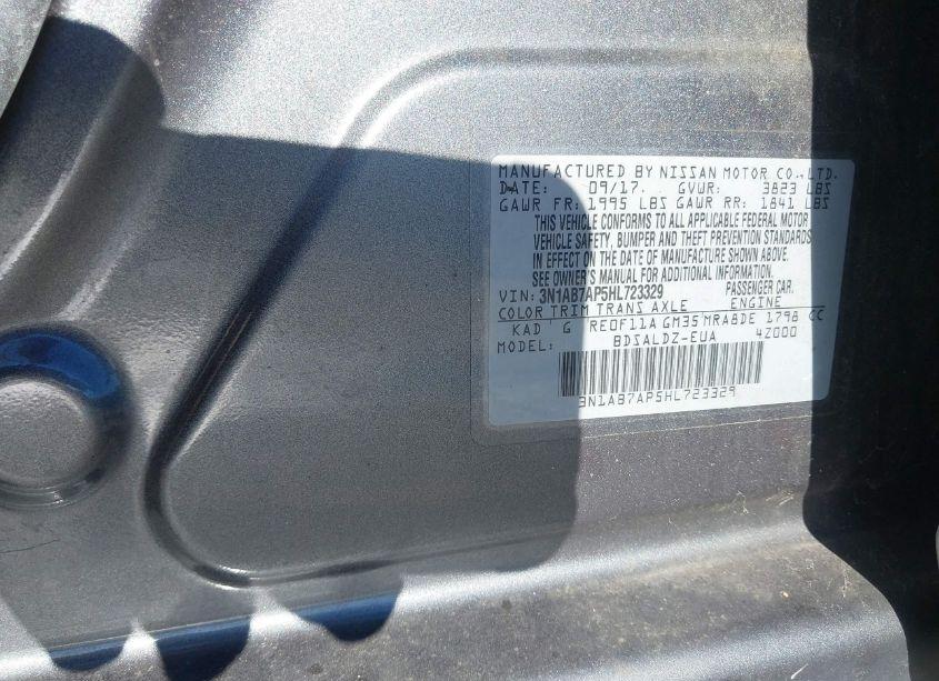 Photo 9 of 2017 Nissan Sentra SV (VIN 3N1AB7AP5HL723329)