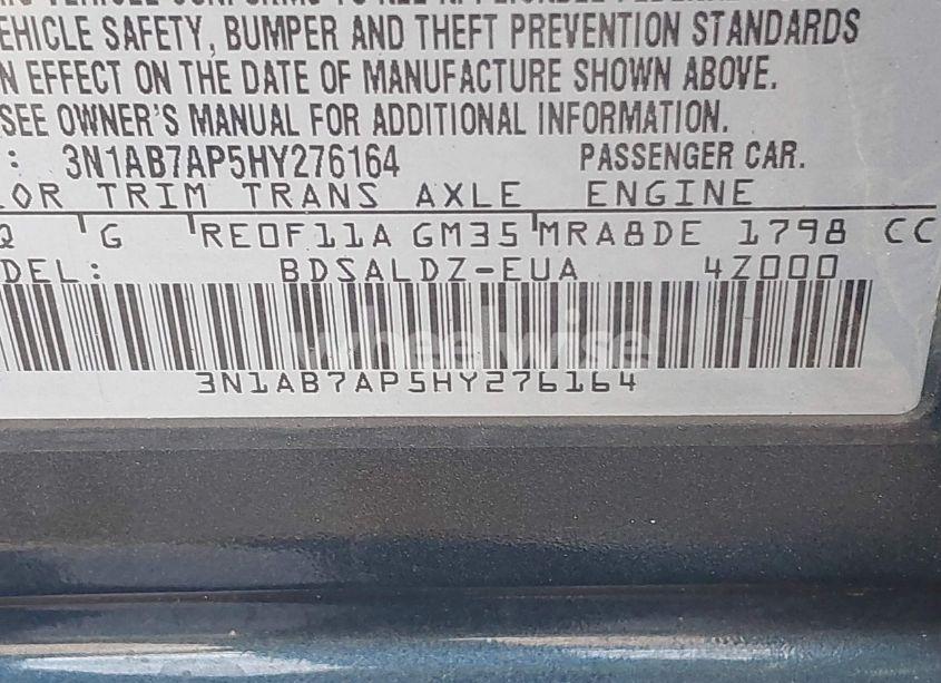 Photo 9 of 2017 Nissan Sentra SV (VIN 3N1AB7AP5HY276164)