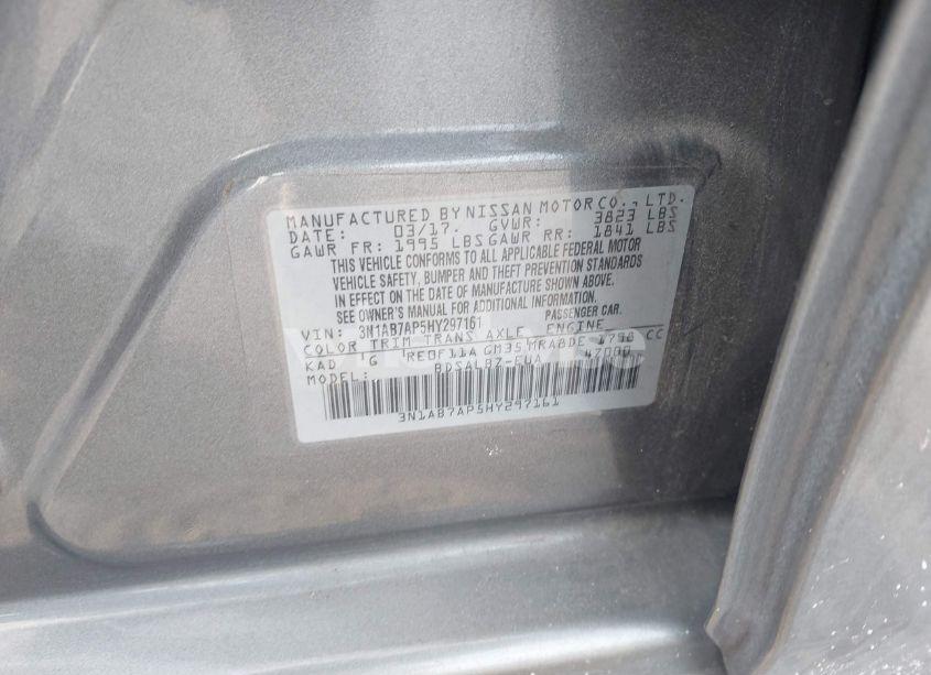 Photo 9 of 2017 Nissan Sentra S (VIN 3N1AB7AP5HY297161)