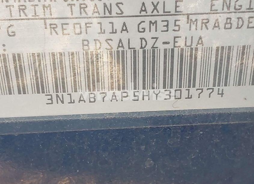 Photo 9 of 2017 Nissan Sentra SV (VIN 3N1AB7AP5HY301774)