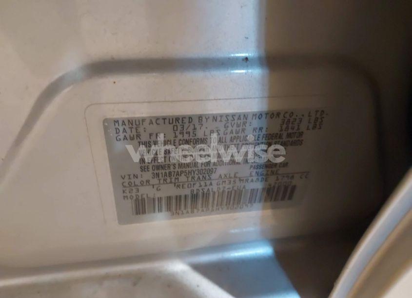 Photo 9 of 2017 Nissan Sentra SV (VIN 3N1AB7AP5HY302097)