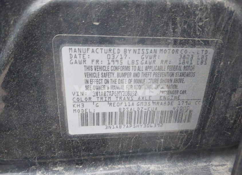 Photo 9 of 2017 Nissan Sentra SV (VIN 3N1AB7AP5HY306392)