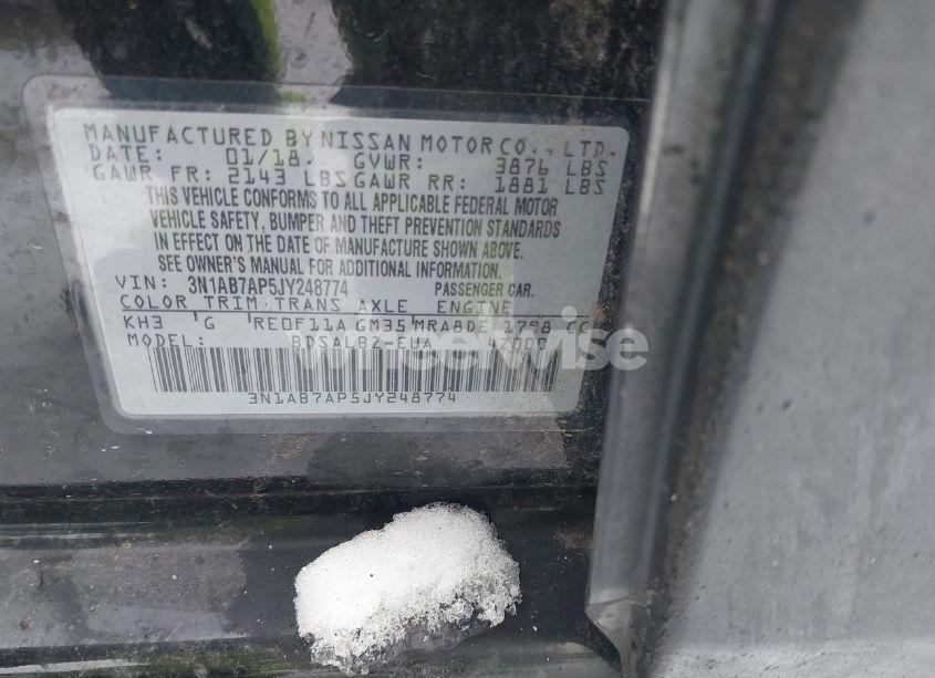 Photo 9 of 2018 Nissan Sentra S (VIN 3N1AB7AP5JY248774)