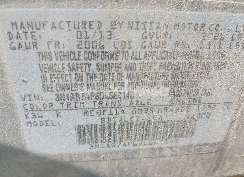 Photo 9 of 2013 Nissan Sentra S (VIN 3N1AB7AP6DL669145)