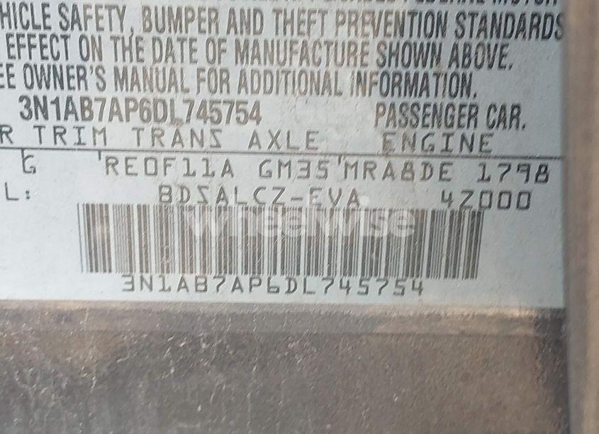 Photo 9 of 2013 Nissan Sentra S (VIN 3N1AB7AP6DL745754)