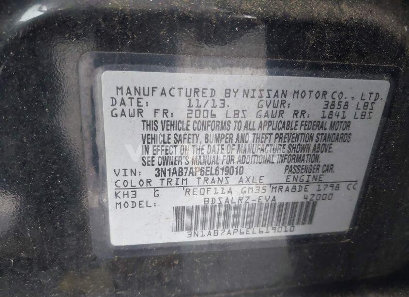 Photo 9 of 2014 Nissan Sentra SR (VIN 3N1AB7AP6EL619010)