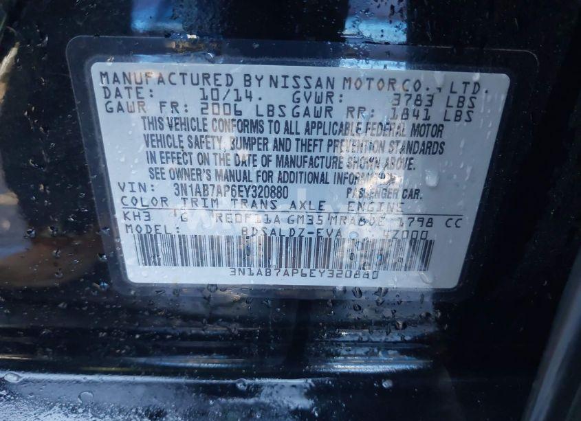 Photo 9 of 2014 Nissan Sentra SV (VIN 3N1AB7AP6EY320880)