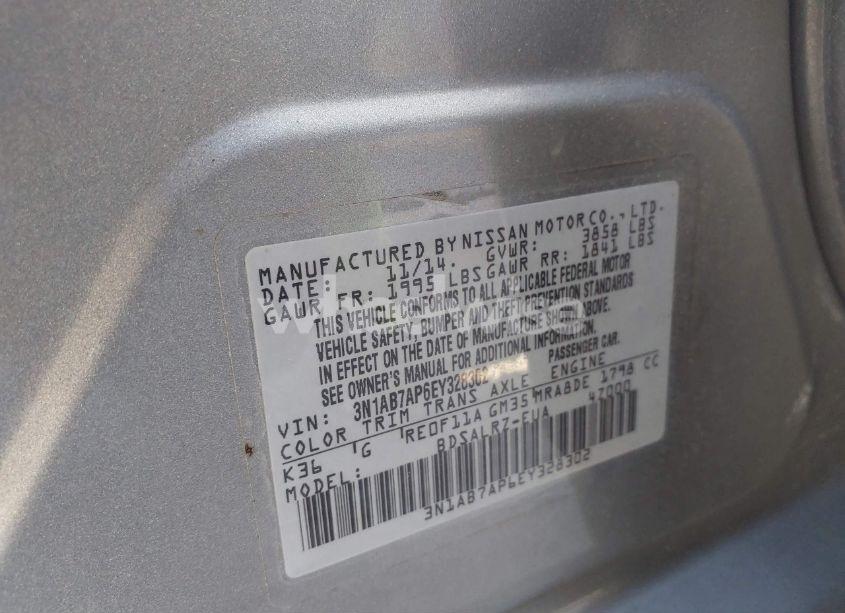 Photo 9 of 2014 Nissan Sentra SR (VIN 3N1AB7AP6EY328302)