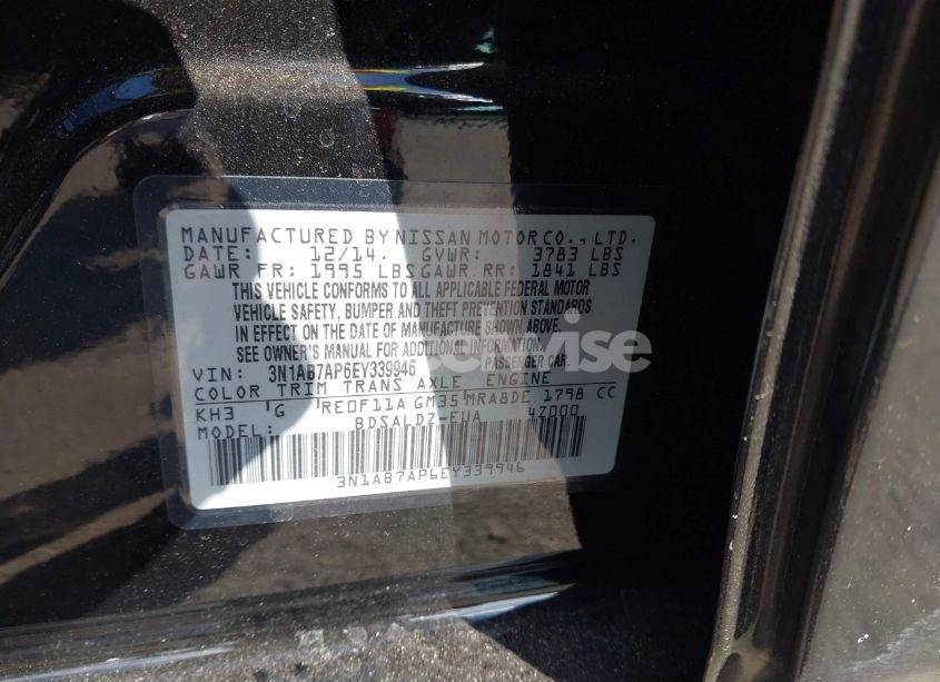 Photo 9 of 2014 Nissan Sentra SV (VIN 3N1AB7AP6EY339946)