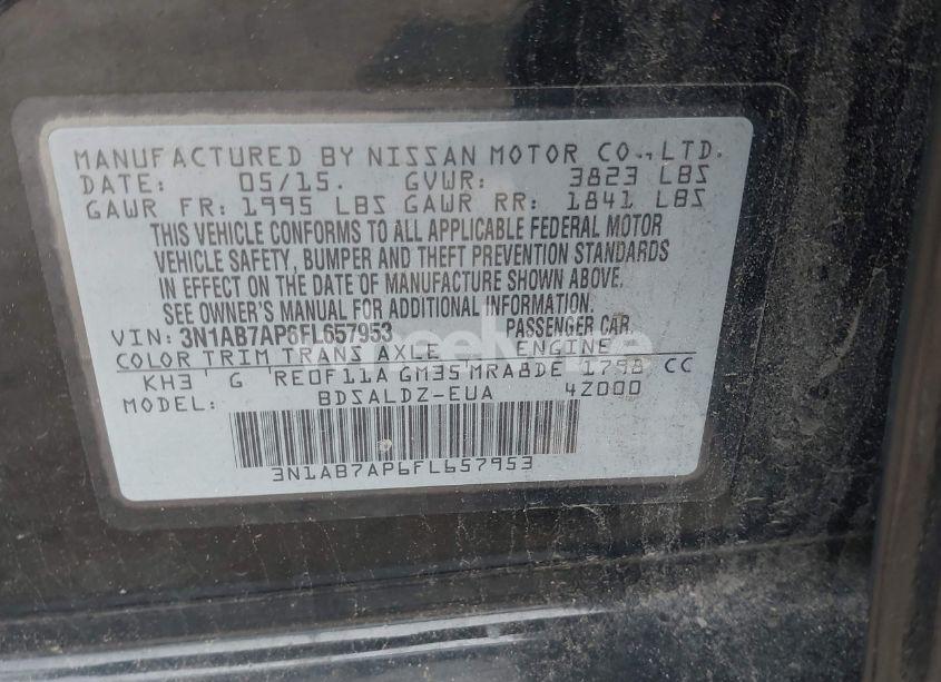 Photo 9 of 2015 Nissan Sentra SV (VIN 3N1AB7AP6FL657953)