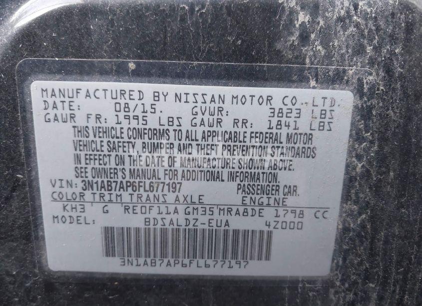 Photo 9 of 2015 Nissan Sentra SV (VIN 3N1AB7AP6FL677197)