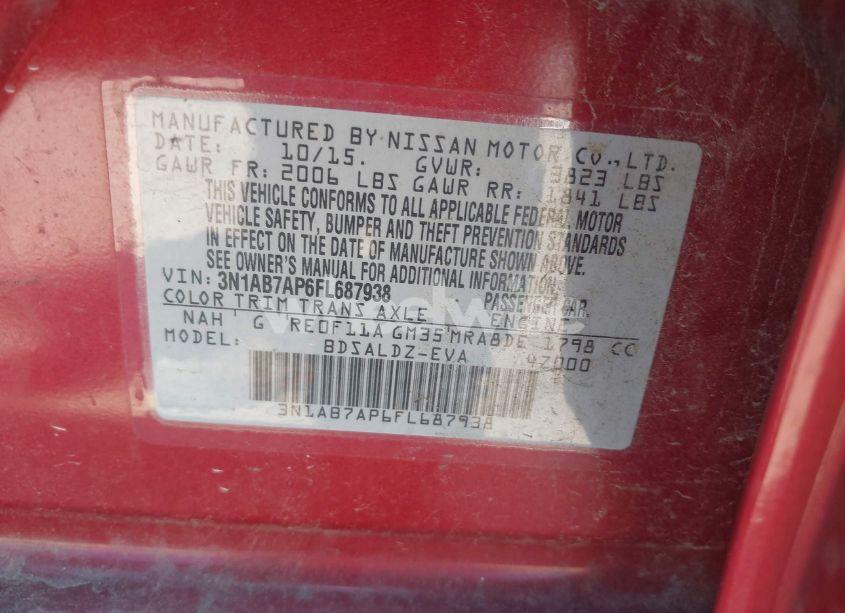 Photo 9 of 2015 Nissan Sentra SV (VIN 3N1AB7AP6FL687938)