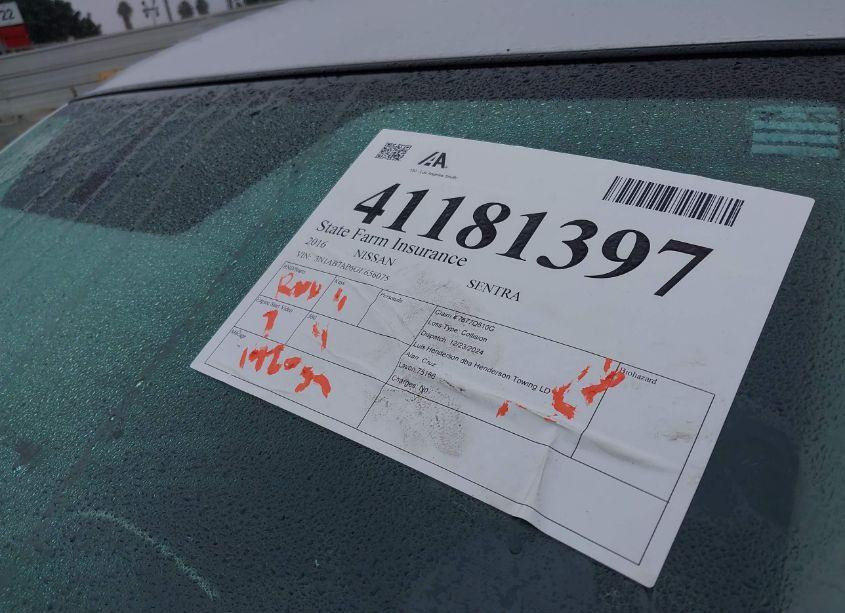 Photo 18 of 2016 Nissan Sentra SV (VIN 3N1AB7AP6GL656075)