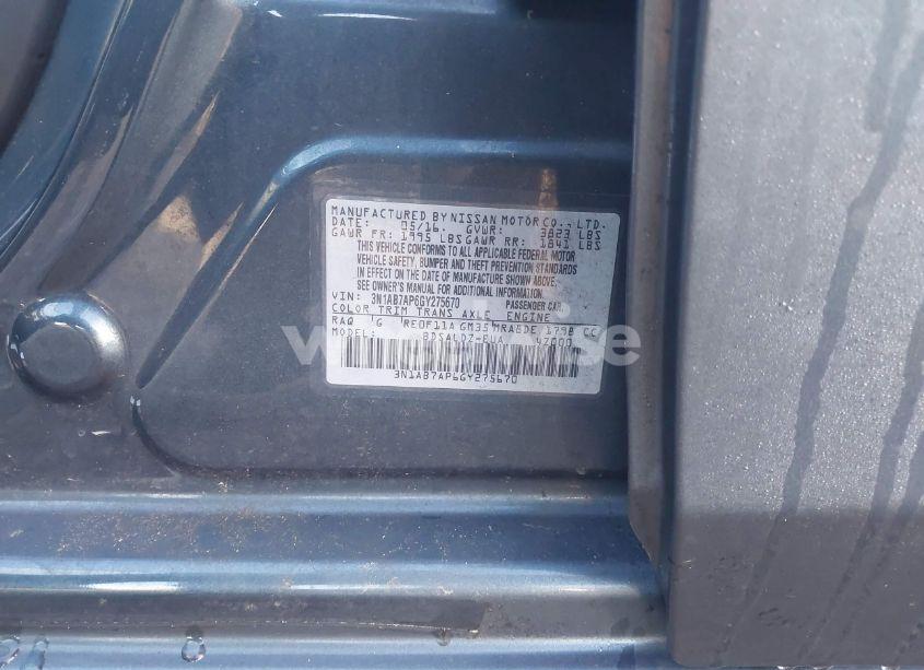 Photo 9 of 2016 Nissan Sentra SV (VIN 3N1AB7AP6GY275670)