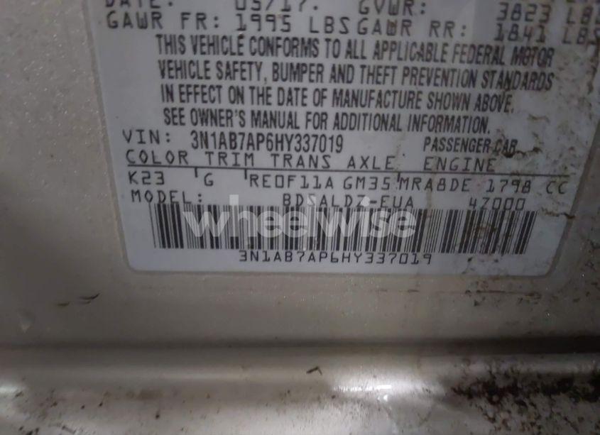 Photo 9 of 2017 Nissan Sentra SV (VIN 3N1AB7AP6HY337019)