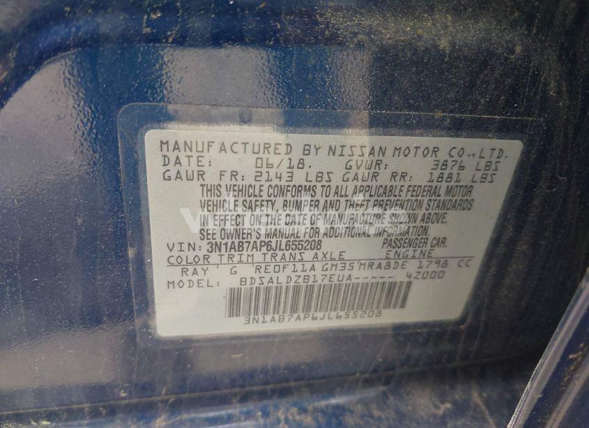 Photo 9 of 2018 Nissan Sentra SV (VIN 3N1AB7AP6JL655208)