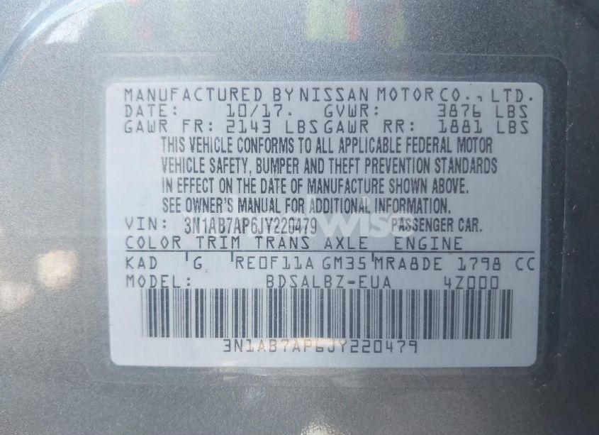 Photo 9 of 2018 Nissan Sentra S (VIN 3N1AB7AP6JY220479)