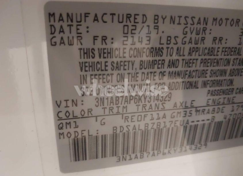 Photo 9 of 2019 Nissan Sentra S (VIN 3N1AB7AP6KY314329)