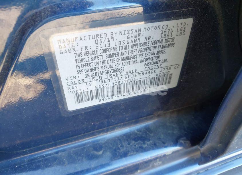 Photo 9 of 2019 Nissan Sentra SR (VIN 3N1AB7AP6KY360632)