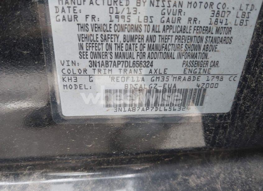 Photo 9 of 2013 Nissan Sentra SL (VIN 3N1AB7AP7DL656324)