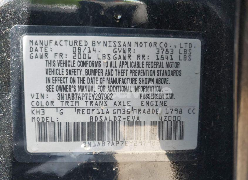 Photo 9 of 2014 Nissan Sentra SV (VIN 3N1AB7AP7EY297982)