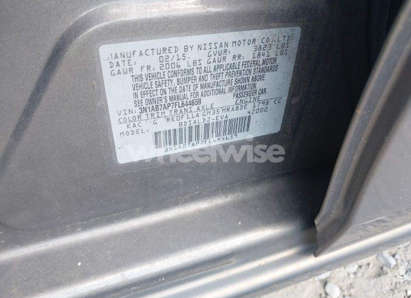 Photo 9 of 2015 Nissan Sentra SV (VIN 3N1AB7AP7FL644659)