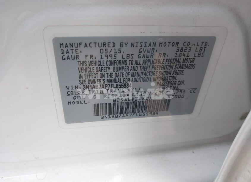 Photo 9 of 2015 Nissan Sentra FE+ S/S/SL/SR/SV (VIN 3N1AB7AP7FL655984)