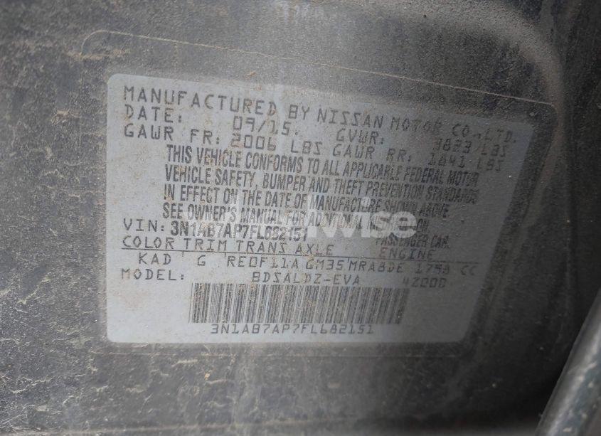 Photo 9 of 2015 Nissan Sentra SV (VIN 3N1AB7AP7FL682151)