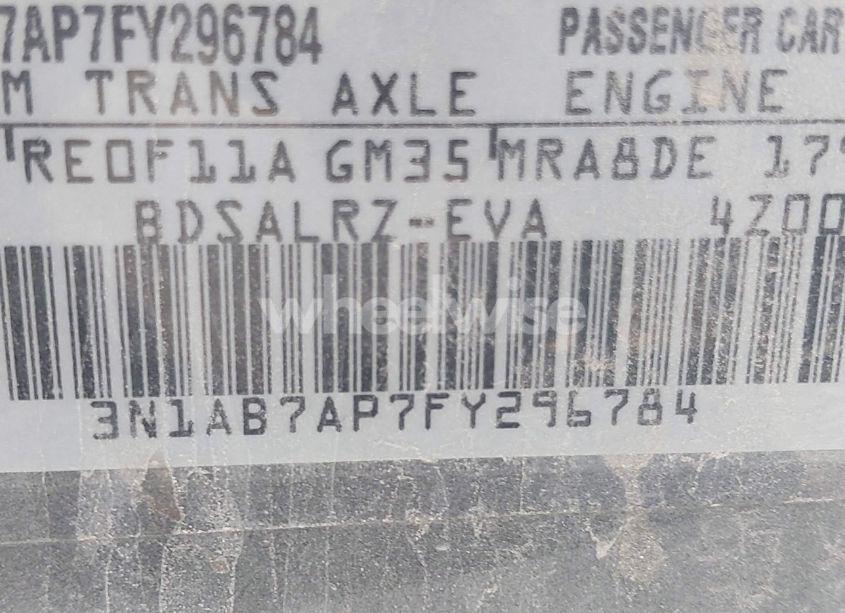 Photo 9 of 2015 Nissan Sentra SR (VIN 3N1AB7AP7FY296784)