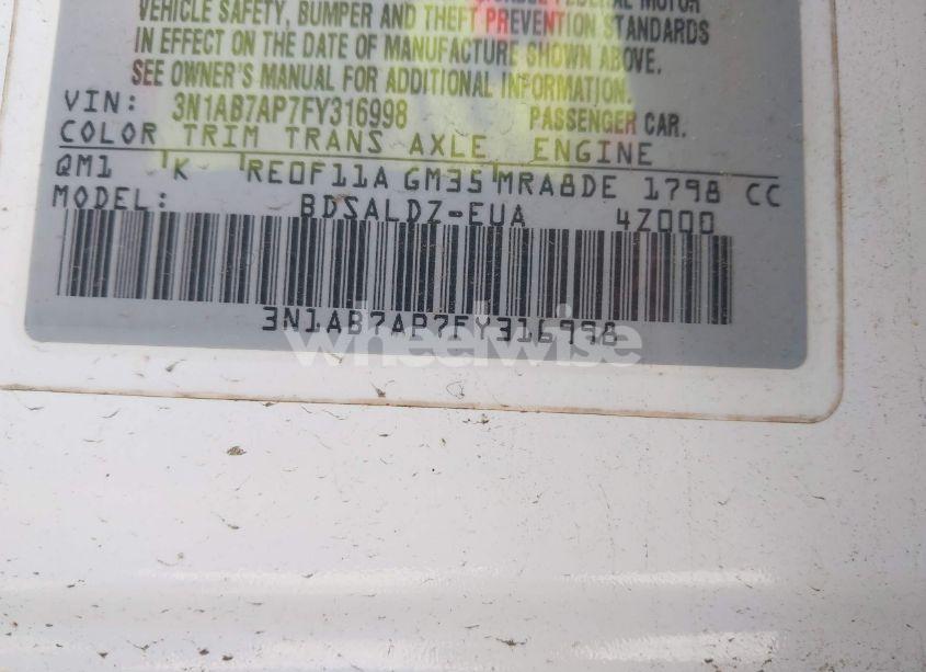 Photo 9 of 2015 Nissan Sentra SV (VIN 3N1AB7AP7FY316998)