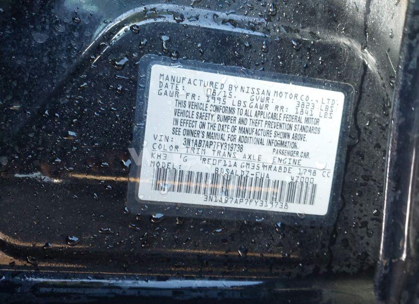 Photo 9 of 2015 Nissan Sentra SV (VIN 3N1AB7AP7FY319738)