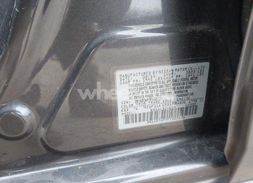 Photo 9 of 2015 Nissan Sentra SV (VIN 3N1AB7AP7FY320131)