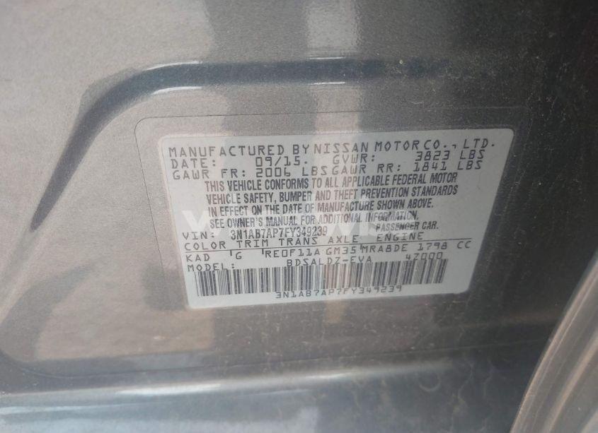 Photo 9 of 2015 Nissan Sentra SV (VIN 3N1AB7AP7FY349239)