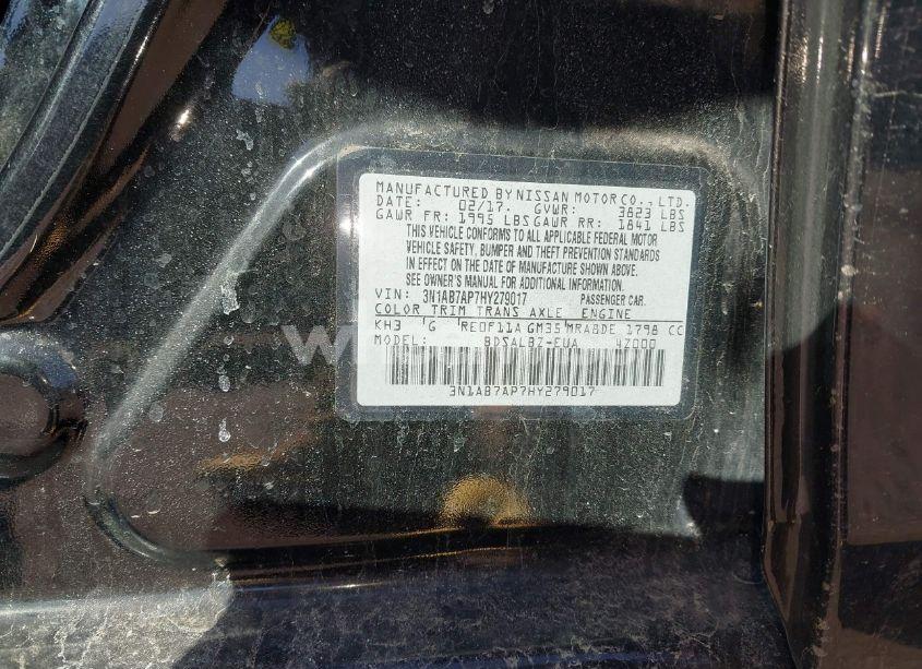 Photo 9 of 2017 Nissan Sentra S (VIN 3N1AB7AP7HY279017)