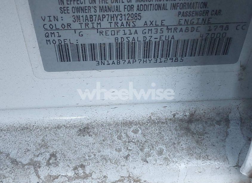 Photo 9 of 2017 Nissan Sentra SV (VIN 3N1AB7AP7HY312985)