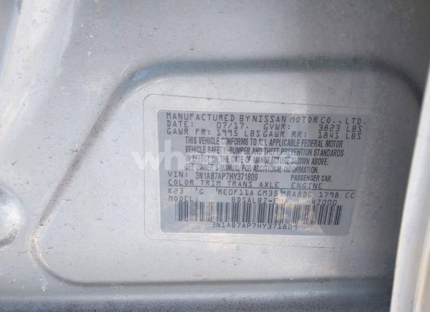 Photo 7 of 2017 Nissan Sentra S (VIN 3N1AB7AP7HY371809)