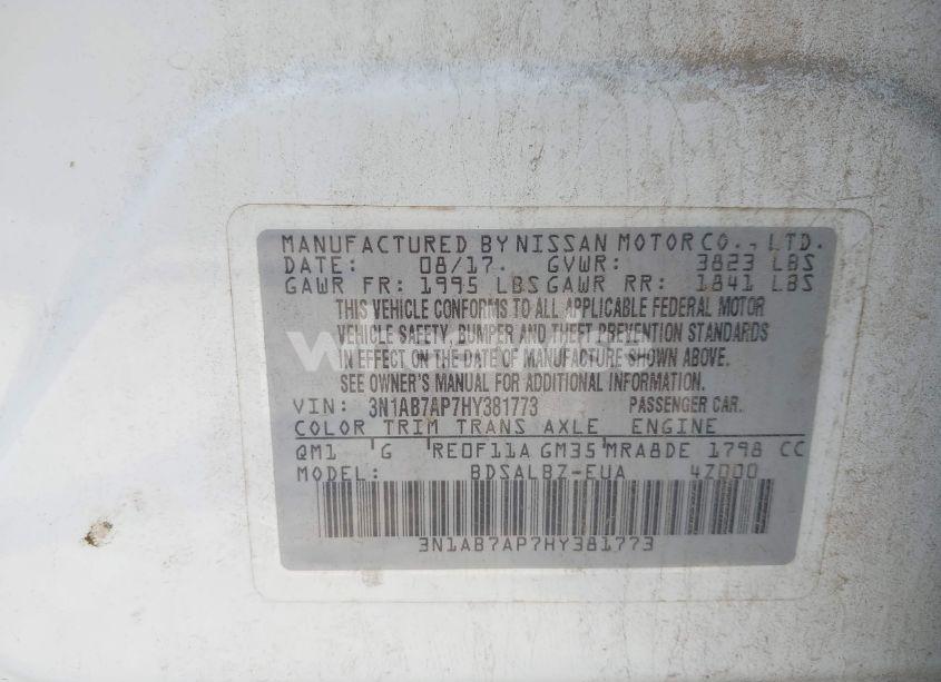 Photo 9 of 2017 Nissan Sentra S (VIN 3N1AB7AP7HY381773)